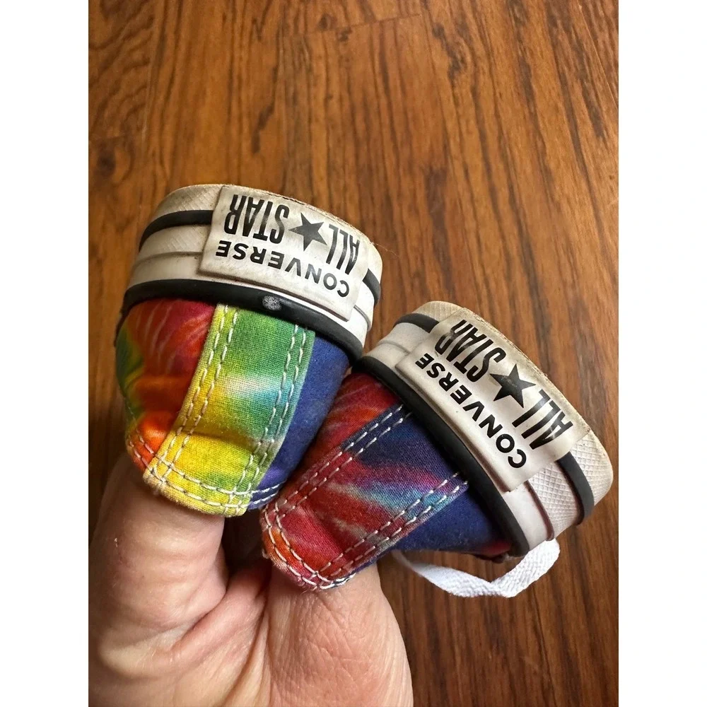 Converse All Star Chuck Taylor Low Top Kids Tie Dye Rainbow Sneakers 369279F 1